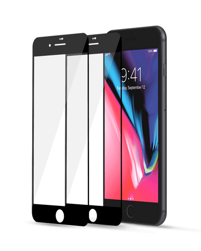 Iphone 8 Black Skärmskydd - Härdat Glas (2-pack)